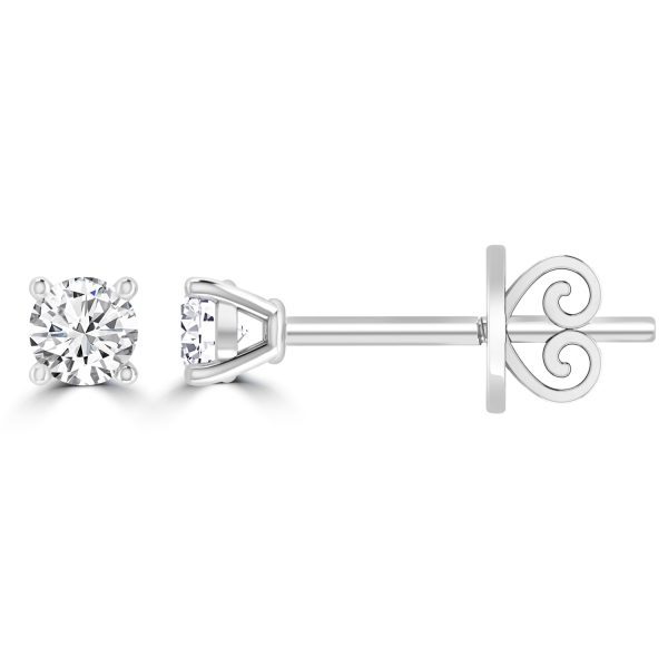 Diamond Stud Earrings with 0.25ct Diamonds in 9K White Gold