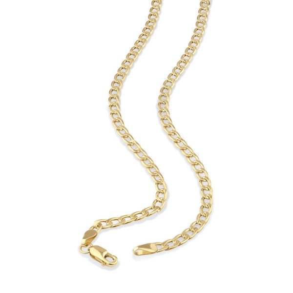 9ct Yellow Gold Curb Chain 55cm