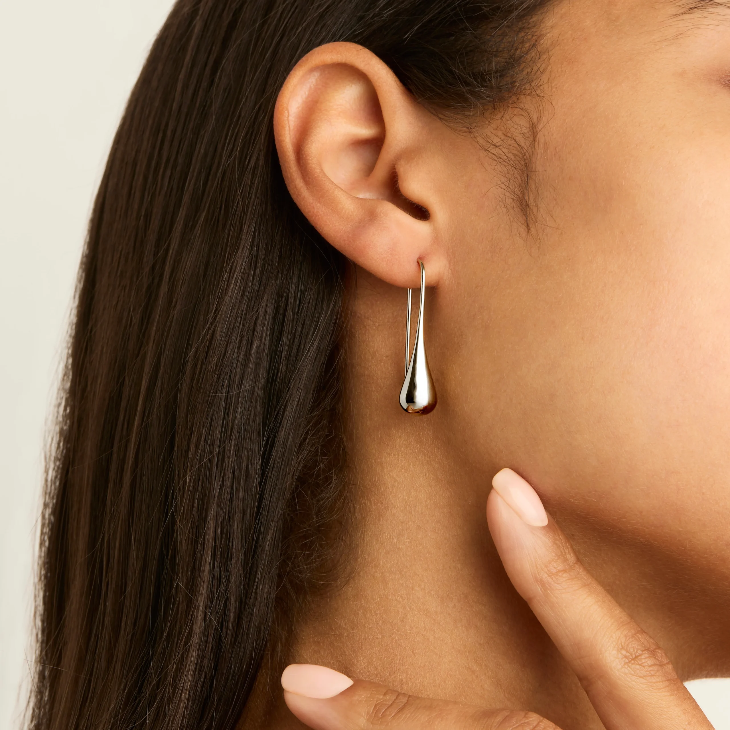 NAJO Silver Teardrop Earrings - Image 2