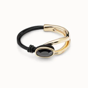 UNO de50 50-50 YGP Leather Tube Bracelet