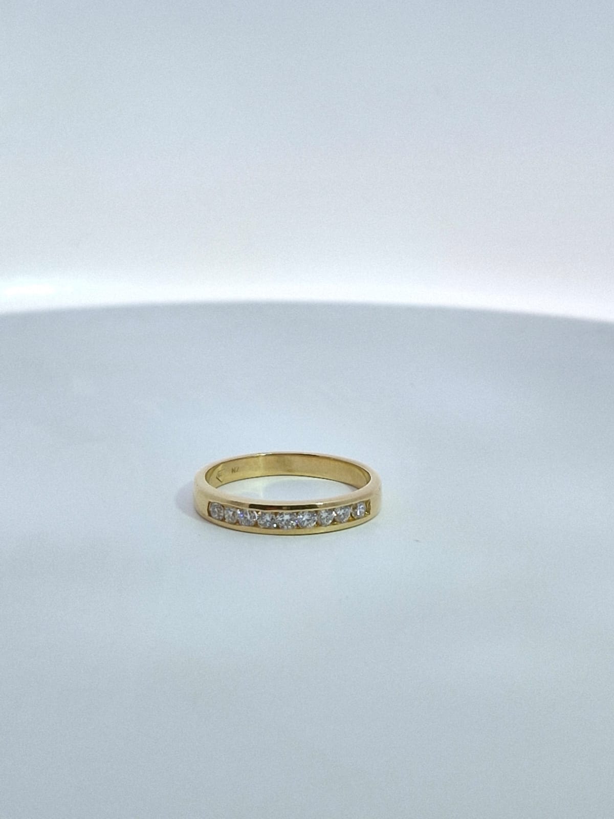 18ct Yellow Gold and Diamond Channel Set