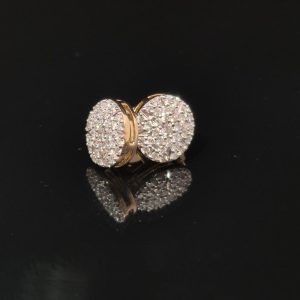 9ct Yellow Gold Diamond Cluster Stud Earrings