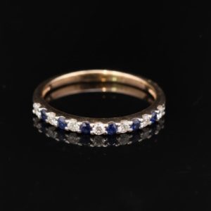 9ct Yellow Gold Sapphire and Diamond ring