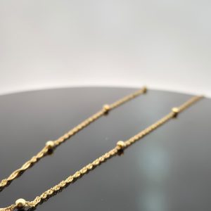 9ct Yellow Gold Ball Twist Necklace