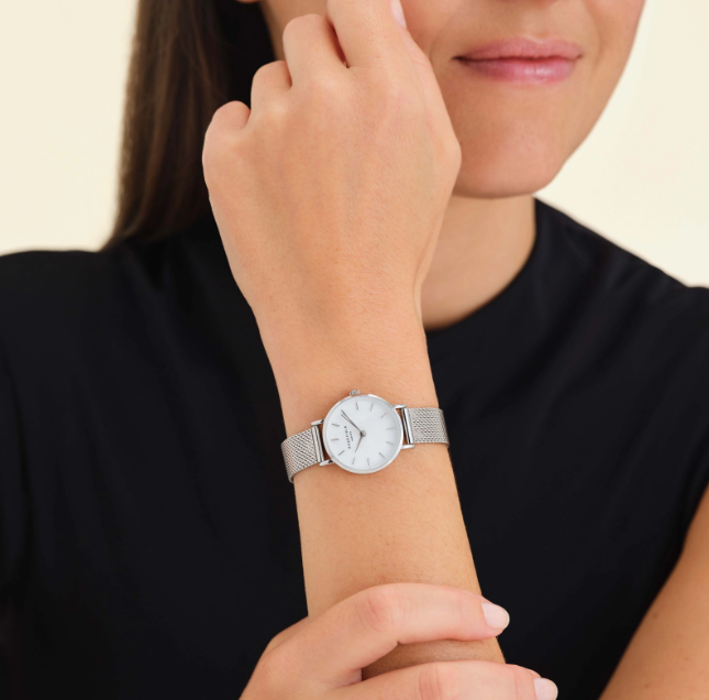 Rosefield Small Edit Silver Watch - Image 3