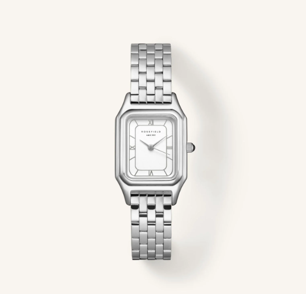 Rosefield Ivy White Silver Watch