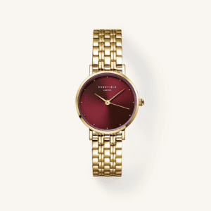 Rosefield Burgundy Small Edit Gold Plated Watch