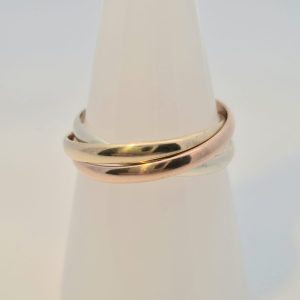 9ct Tri-Colour Gold Ring
