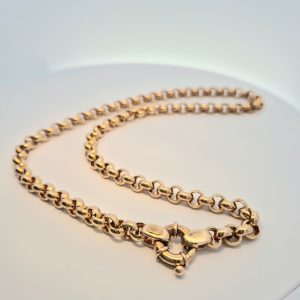 9ct YG 19.7g Belcher Chain with Bolt Clasp