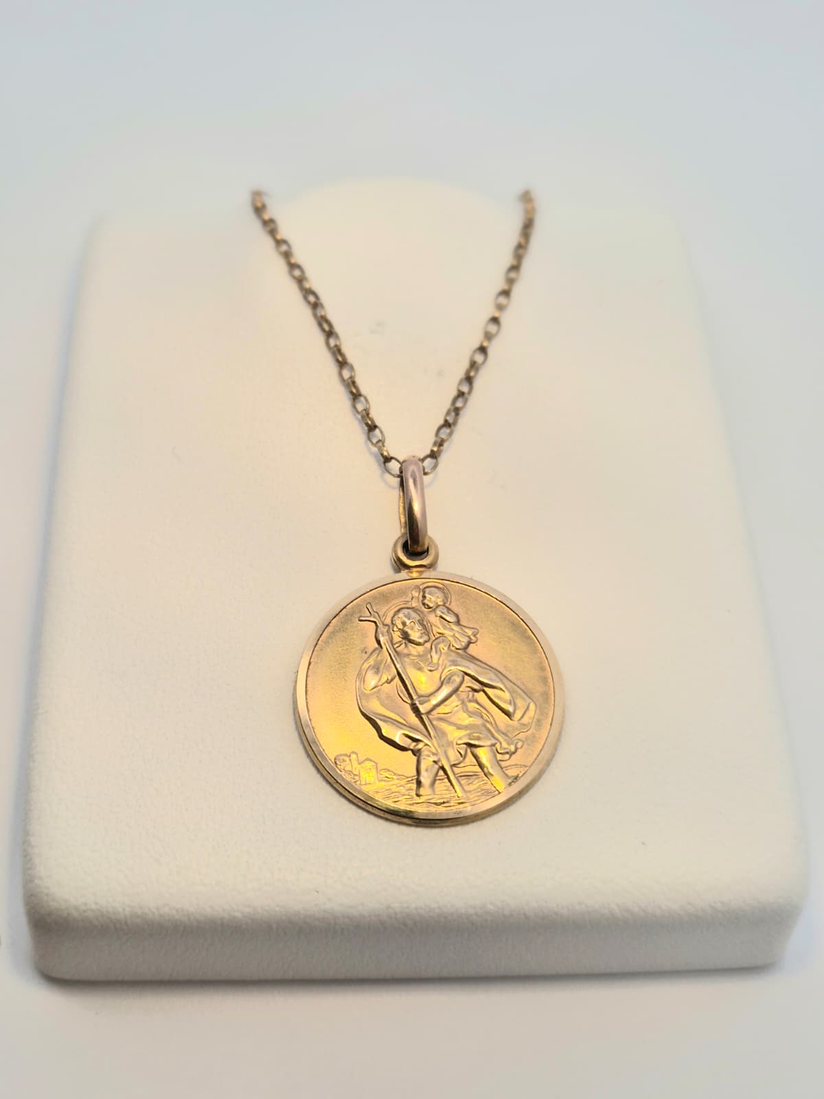 Medallion St. Christopher Pendant and Chain